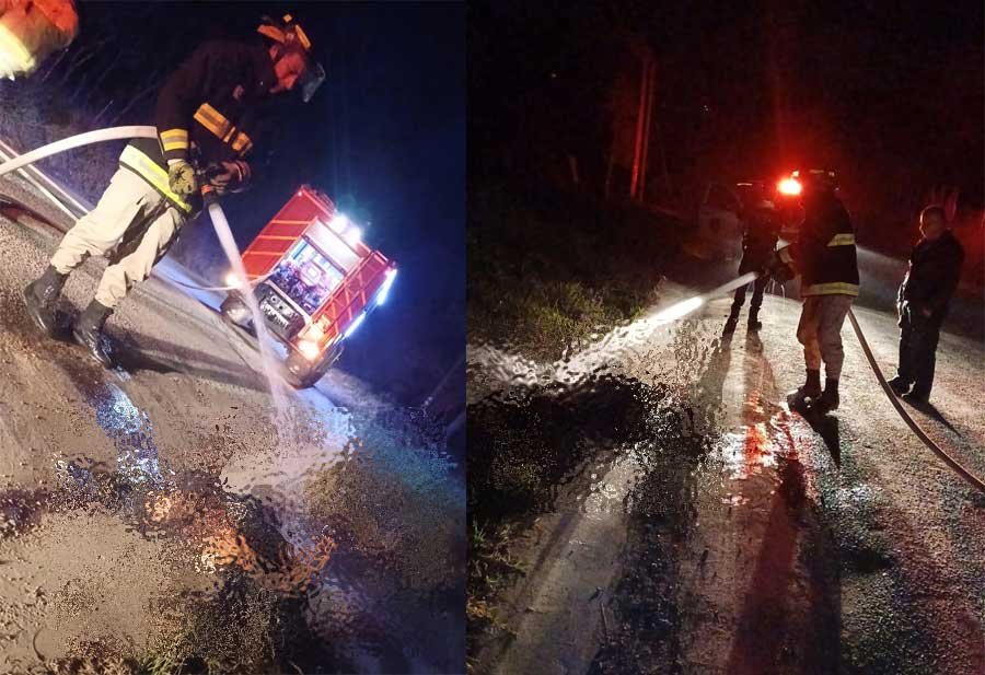 En llamas encuentran el cuerpo de un hombre en la carretera que conduce hacia El Hatillo  