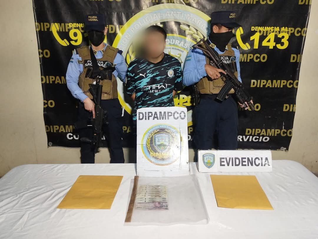 DIPAMPCO captura a uno de los principales administradores de extorsiones de la Pandilla 18 en la capital