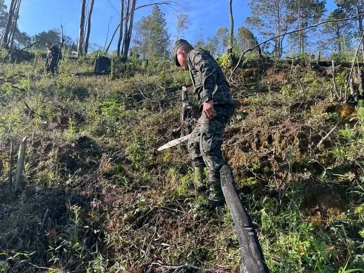 FFAA neutralizan incendio forestal de grandes proporciones en Ocotepeque