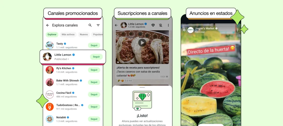 WhatsApp ahora tendrá anuncios en los estados y modelo de suscripción en canales: esto es lo que cambia