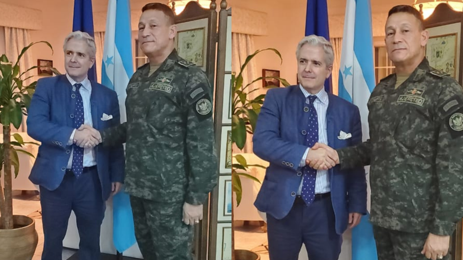 Jefe del Estado Mayor Conjunto se reúne con embajador de la Unión Europea para fortalecer cooperación con las FFAA
