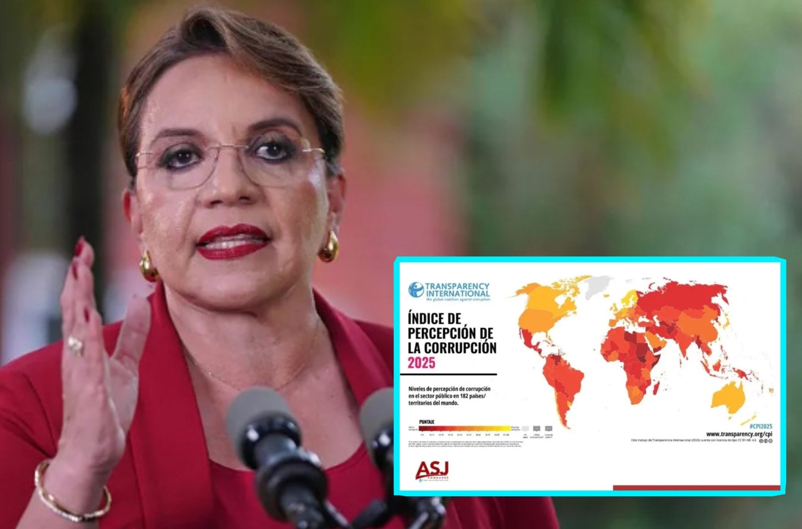Corrupción se disparó en gobierno de Xiomara Castro confirma Transparencia Internacional