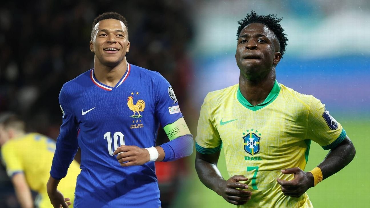Vinícius y Raphinha se miden a Mbappé y Dembélé en duelo estelar previo al Mundial
