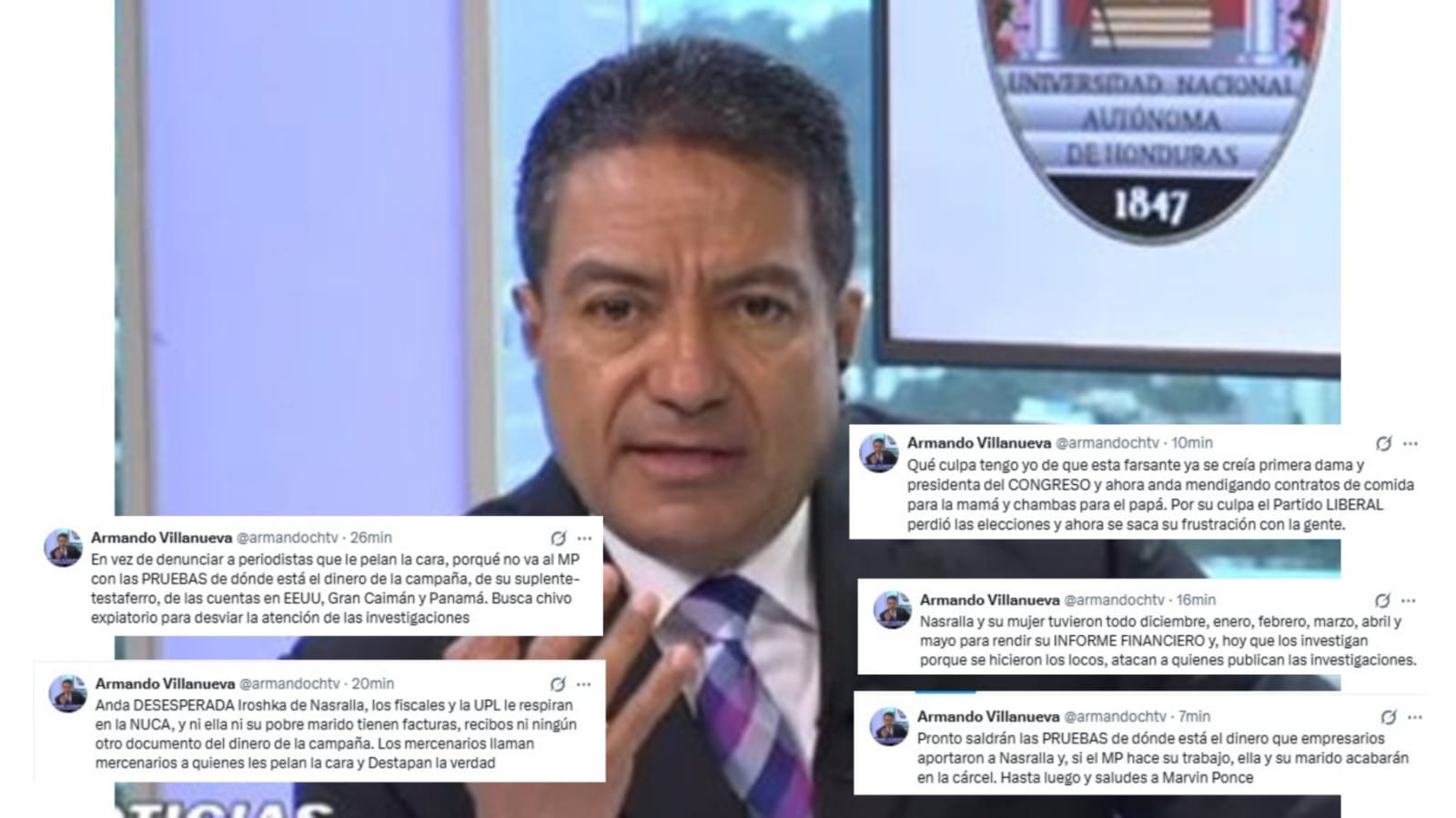 Armando Villanueva acusa a Iroshka Elvir de irregularidades financieras tras altercado en plena vía pública
