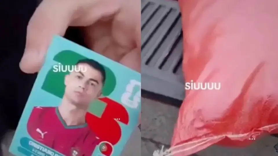 Niño se vuelve viral tras intercambiar estampa de Cristiano Ronaldo por un saco de papas