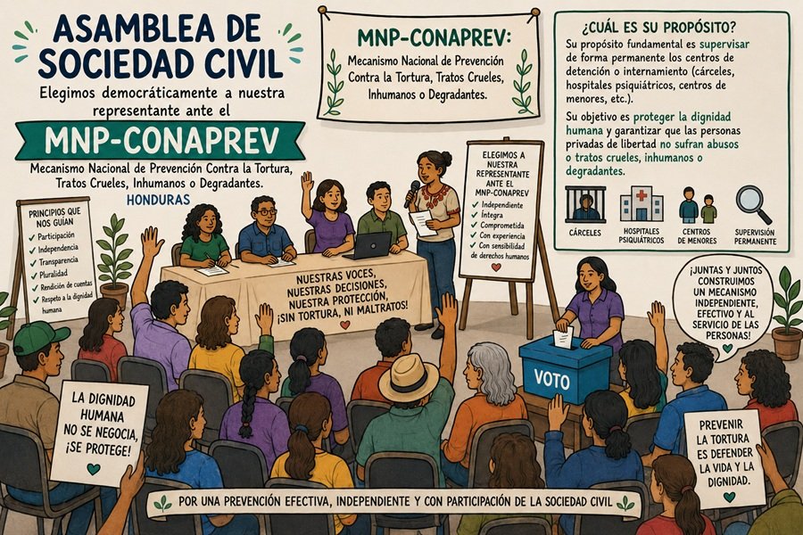 Gobierno de Asfura recibe solicitud para garantizar proceso de elección de representante de sociedad civil ante el MNP-CONAPREV
