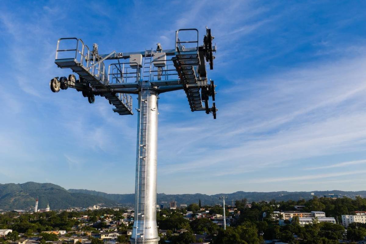 Primer Aerocable de El Salvador supera el 60 % de avance en obras civiles
